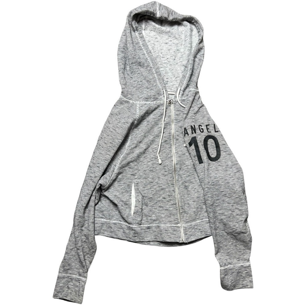 Victoria's Secret VS Lounge Angel Crop Fleece Full Zip Hoodie Sweatshirt Medium